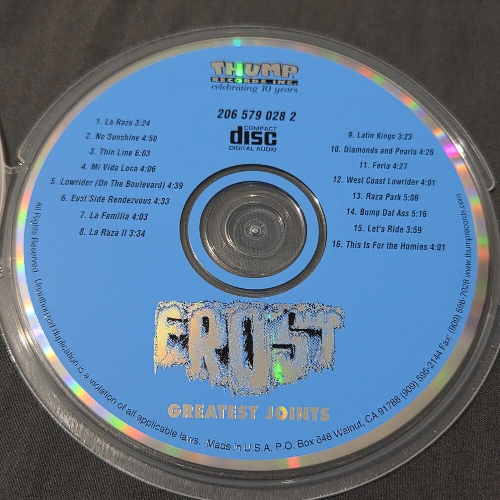 Vtg Frost GREATEST JOINTS CD CHICANO RAP HIP HOP